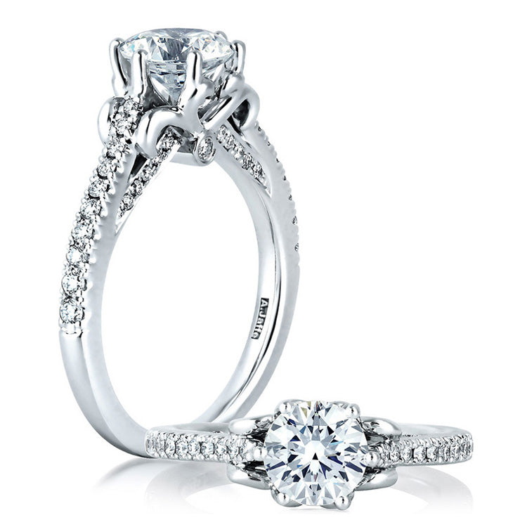 A.Jaffe Designer Detailing Pavé Diamond Engagement Ring ME1556/105