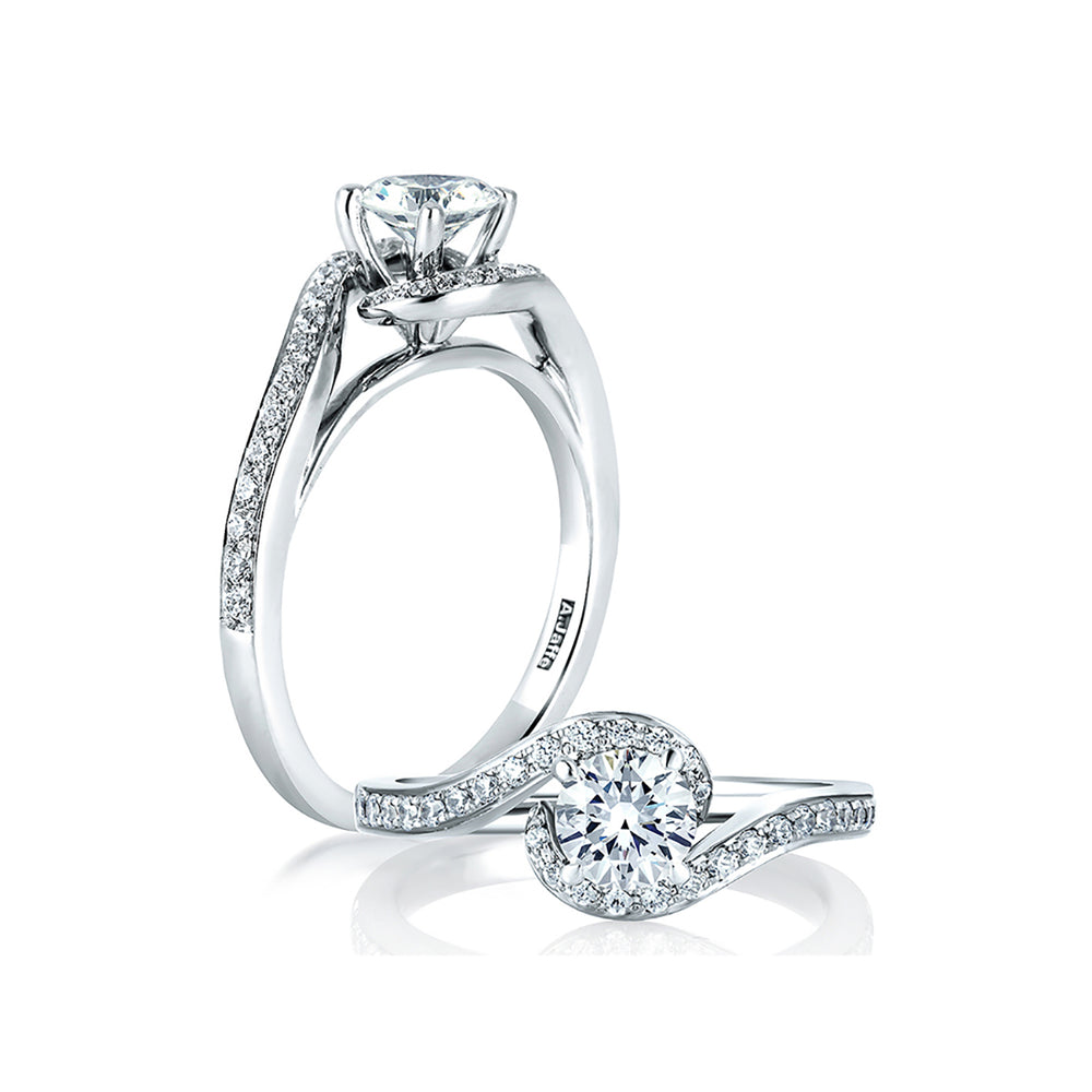 A.Jaffe Delicate Twist Diamond Engagement Ring ME1557/102