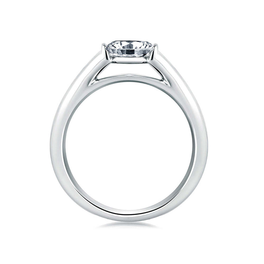 A.Jaffe Modern Solitaire Cathedral Diamond Engagement Ring ME1563/75