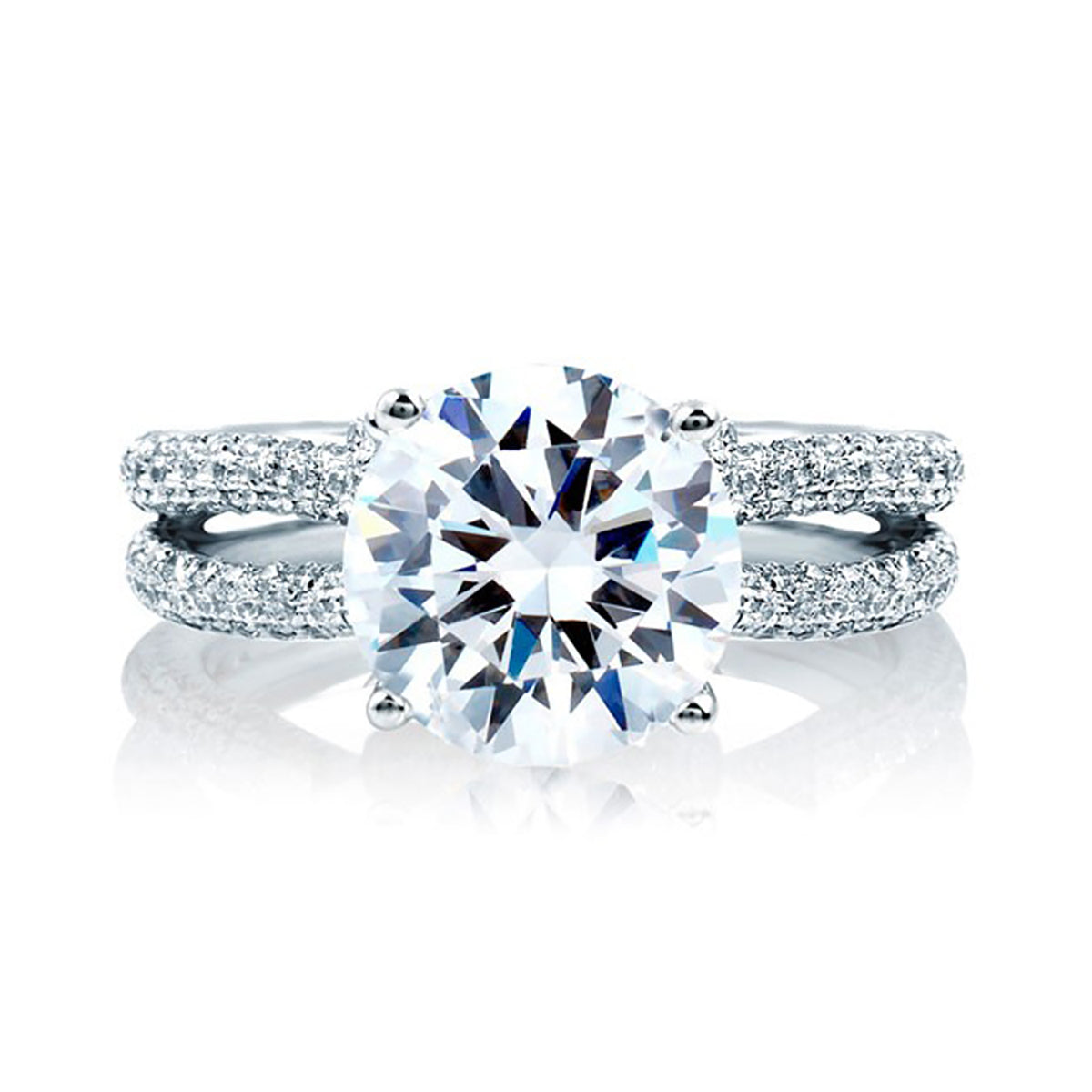 A.Jaffe Designer Knot Motif Diamond Encrusted Engagement Ring ME1631/213