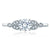 A.Jaffe Floral Milgrain Accent Round Solitaire Diamond Engagement Ring ME1754/55