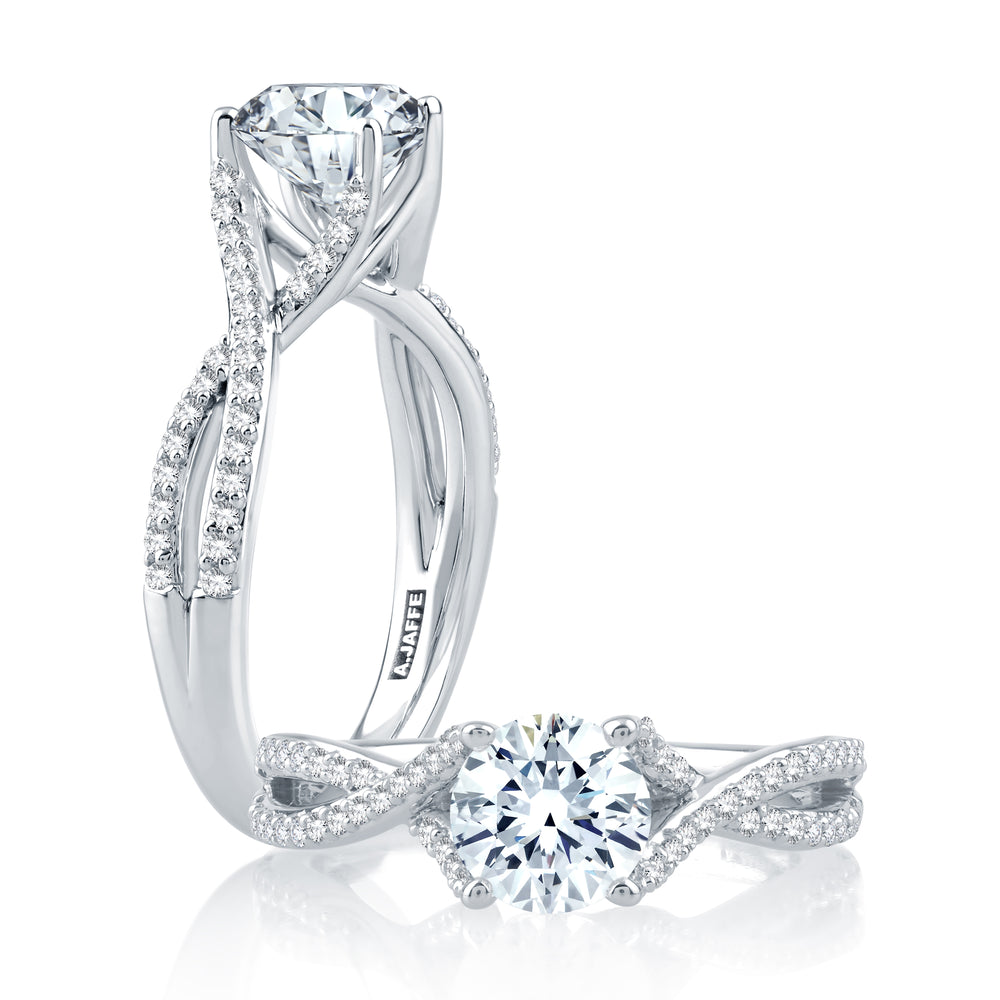Crossover diamond engagement ring sales