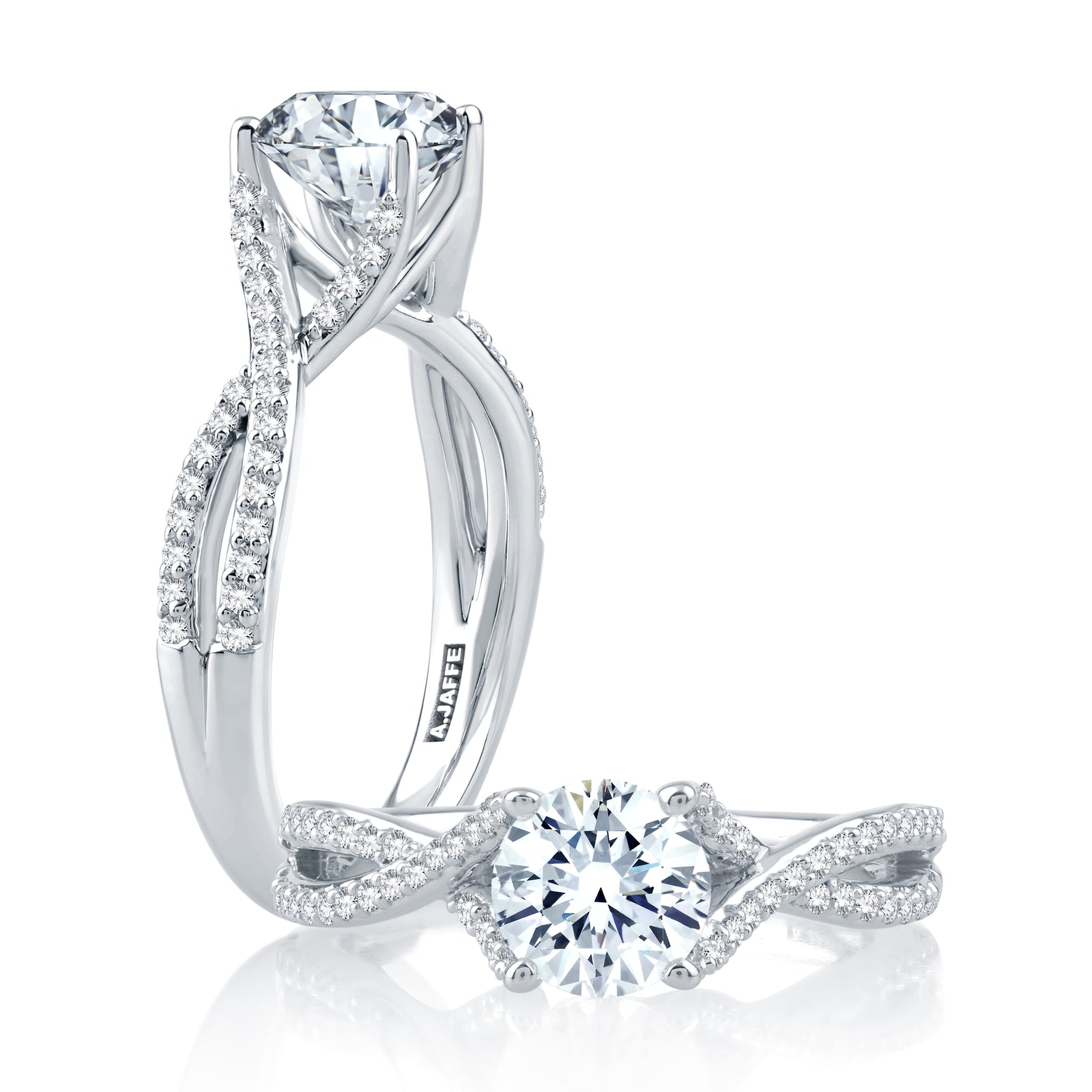 A.Jaffe Twisted Crossover Diamond Engagement Ring ME1822/126