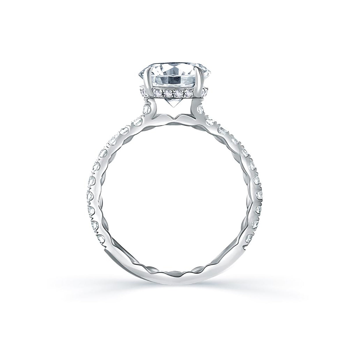 A.Jaffe Hidden Halo Round Diamond Quilted Engagement Ring ME1865Q/143