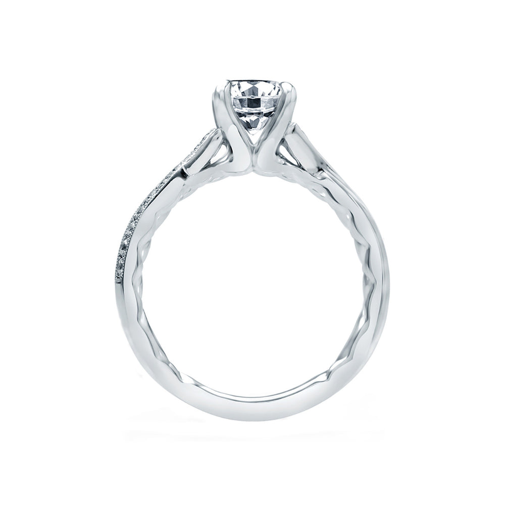 A.Jaffe Asymmetrical Bypass Diamond Quilted Engagement Ring ME2038Q/89