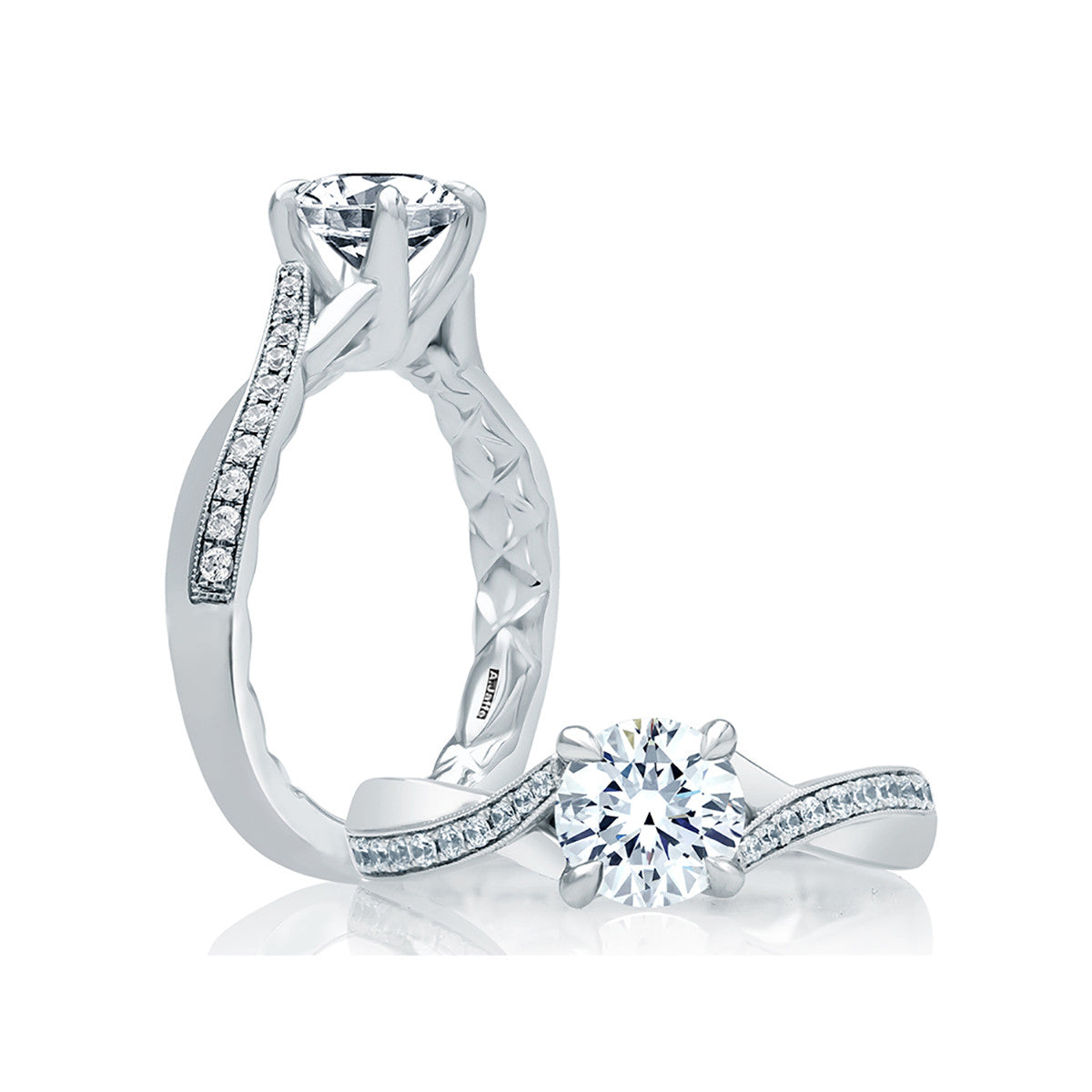 ★追跡&関税込【SHASHI】Kamila Ring 7/8 CT. T.W. Princess-Cut Diamond Frame Twist Shank