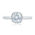 A.Jaffe Round Petite Diamond Halo Quilted Solitaire Engagement Ring ME2053Q/112