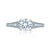 A.Jaffe Deco Inspired Graduated Shank Modern Vintage Diamond Quilted Engagement Ring ME2102Q/117