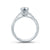 A.Jaffe Graduated Diamond Shank Modern Vintage Quilted Engagement Ring ME2104Q/117