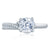 A.Jaffe Asymmetrical Knot Cushion Cut Half Pavé Twist Quilted Engagement Ring ME2124Q/166