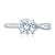 A.Jaffe Asymmetrical Knot Round Center Solitaire Diamond Quilted Engagement Ring ME2131Q/100