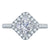 A.Jaffe Diamond Pavé Set Band and Halo Princess Cut Quilted Engagement Ring ME2136Q/198