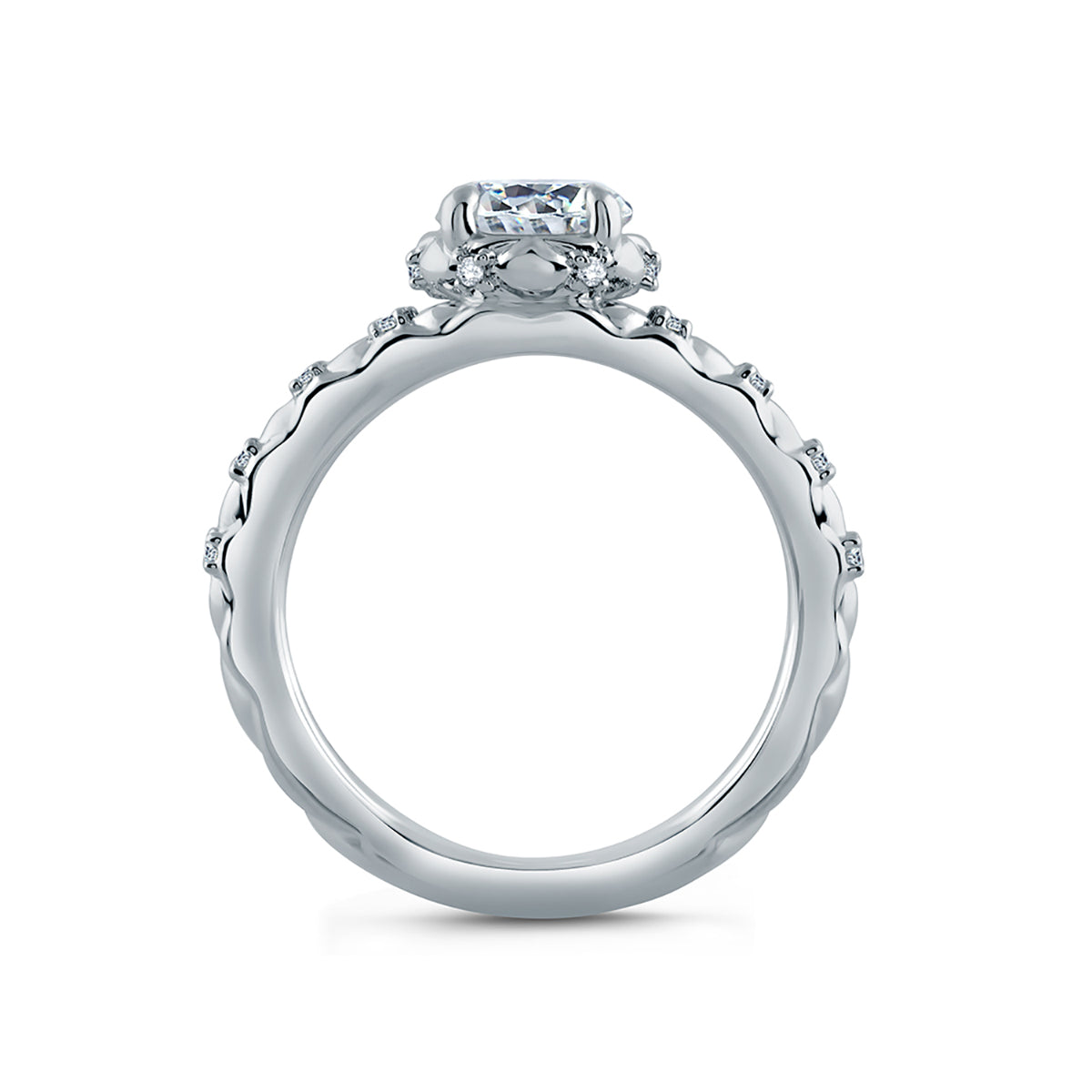 A.Jaffe Diamond Accent Split Shank Quilted Engagement Ring ME2144Q/111