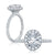 A.Jaffe Oval Halo with Belted Gallery Detail Quilted Diamond Engagement Ring ME2168Q/205