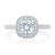 A.Jaffe Milgrain Detail Cushion Halo Round Center with Diamond Gallery Accent Quilted Engagement Ring ME2301Q/125