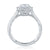 A.Jaffe Milgrain Detail Cushion Halo Round Center with Diamond Gallery Accent Quilted Engagement Ring ME2301Q/125