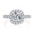 A.Jaffe Modern Royals Queenly Cushion Halo Diamond Quilted Engagement Ring MECCU2500Q/219