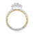 A.Jaffe Iconic Quilt Designer Halo Round Diamond Engagement Ring MECRD2383Q/171