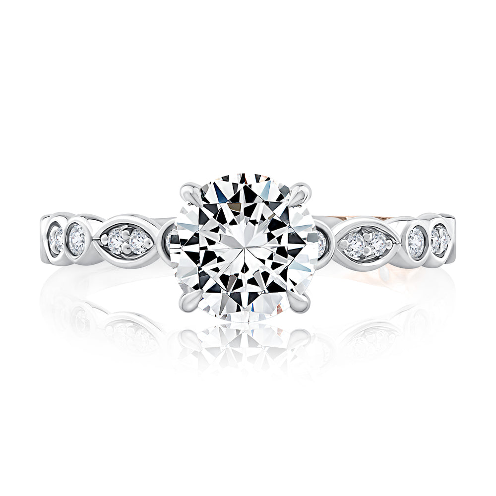 A.Jaffe Sectional Alternating Diamond Engagement Ring MECRD2737/140