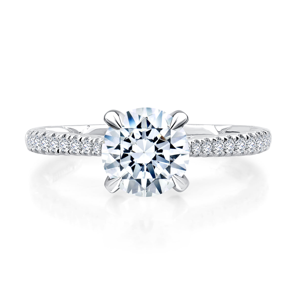 A.Jaffe Classic Diamond with Accented Prongs Quilted Engagement Ring MECRD2765Q/147