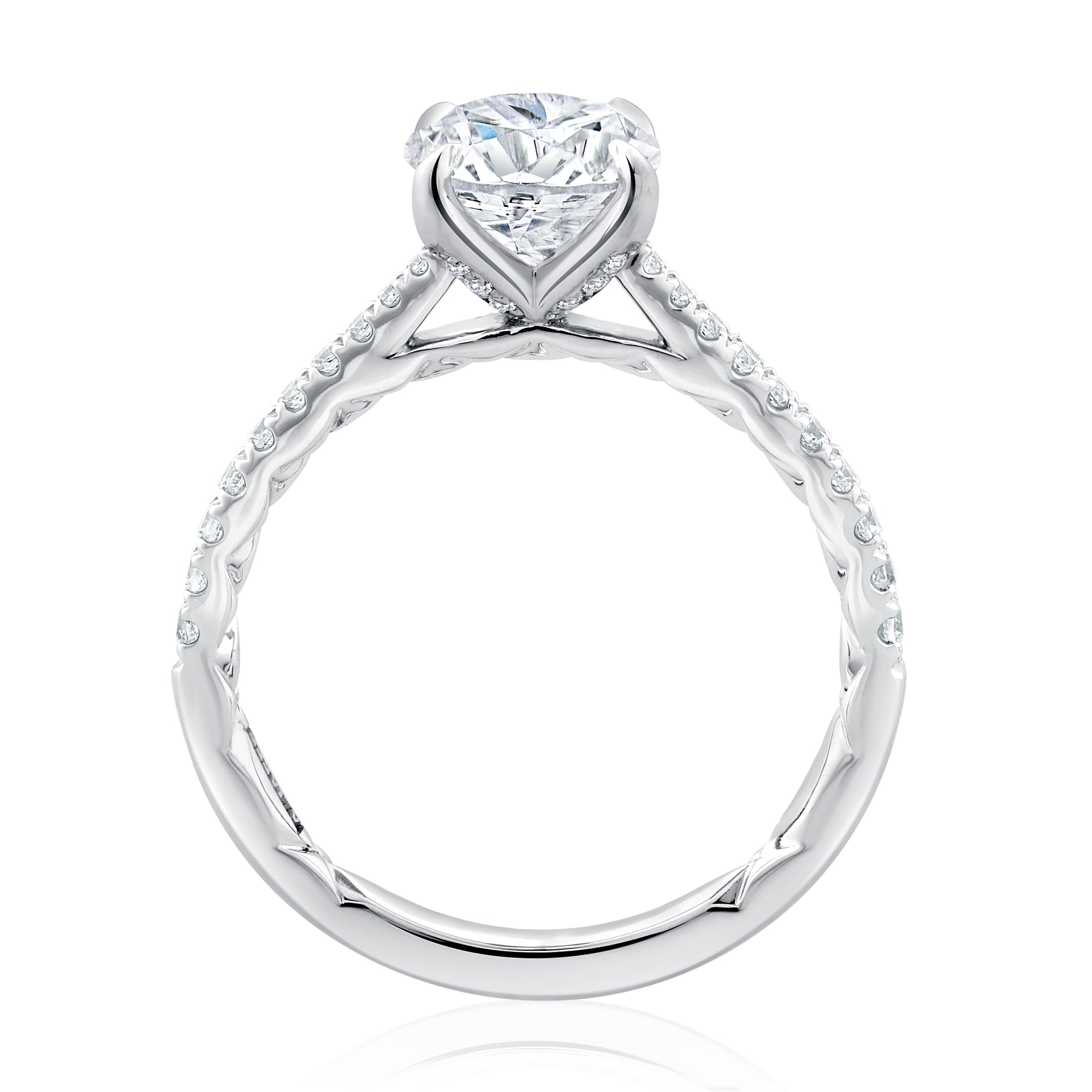 A.Jaffe Classic Diamond with Accented Prongs Quilted Engagement Ring MECRD2765Q/147