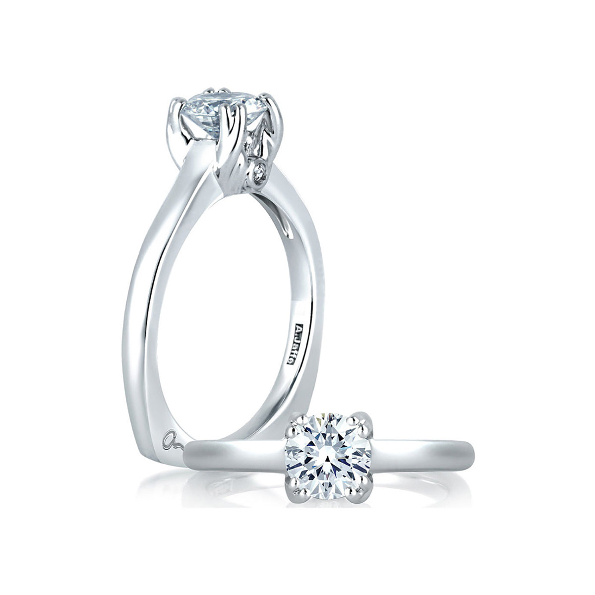 A.Jaffe Split Prong Classic Solitaire Engagement Ring MES096/52