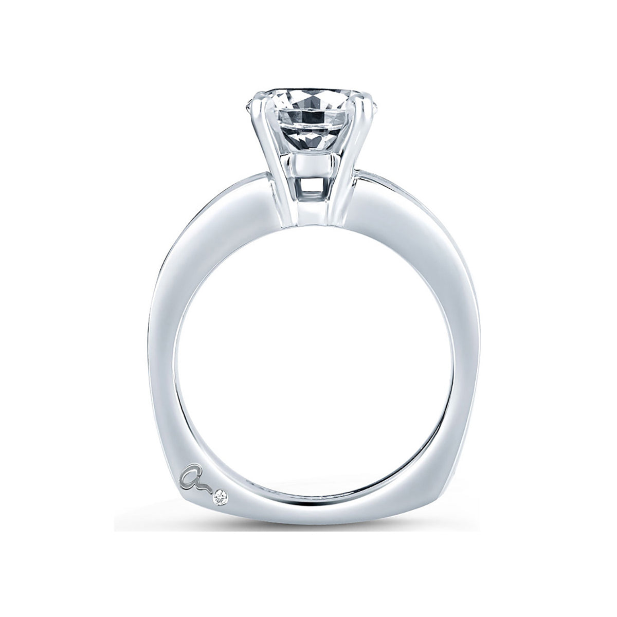 A.Jaffe Classic Princess Channel Set Diamond Engagement Ring MES161/148