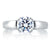 A.Jaffe Designer Split Prong Solitaire with Scroll Set Side Diamonds Engagement Ring MES237/14