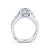 A.Jaffe Square Halo Three Row Diamond Engagement Ring MES279/243