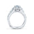 A.Jaffe Square Halo Three Row Diamond Engagement Ring MES279/243