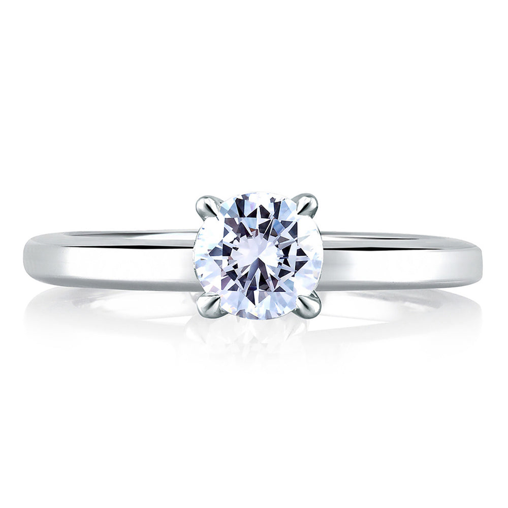 A.Jaffe Classic Solitaire with Diamond Profile Engagement Ring MES308/43