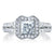 A.Jaffe Designer Split Shank Princess Halo Diamond Engagement Ring MES412/117