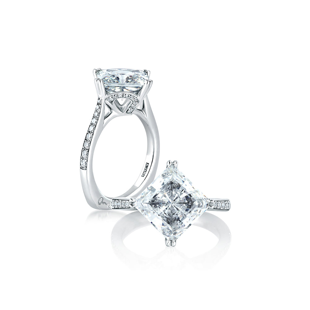 A.Jaffe Whimsical Cushion Engagement Ring MES420/334
