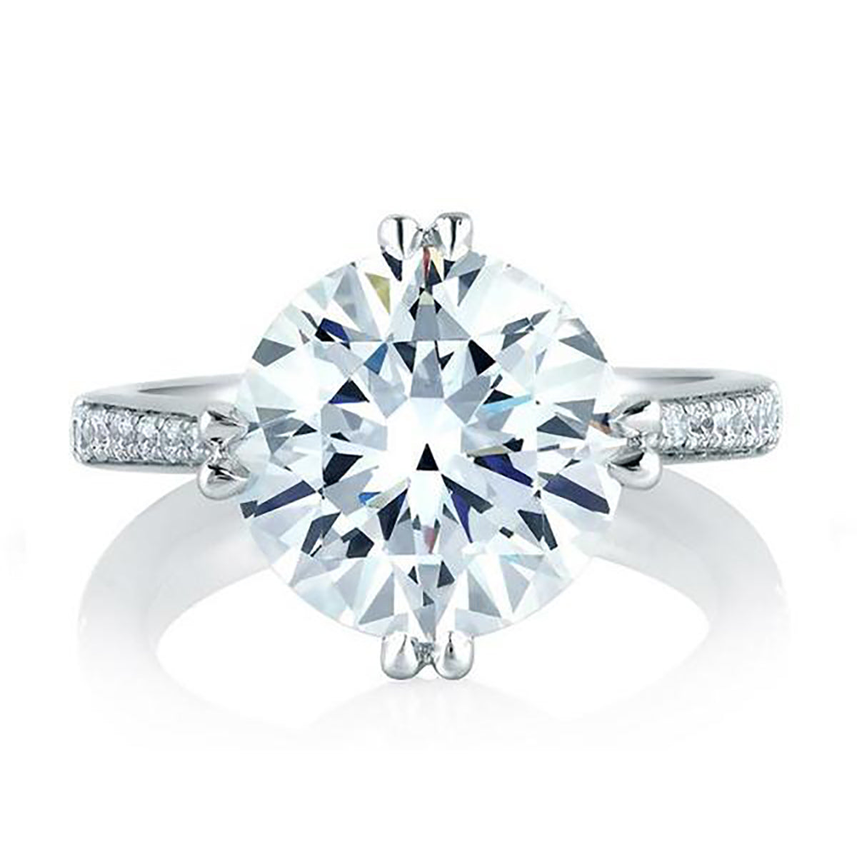 A.Jaffe Statement Round Diamond Engagement Ring MES421/283
