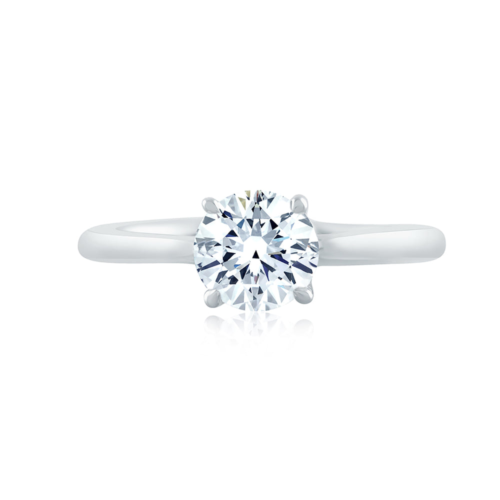 A.Jaffe Classic Four Prong Solitaire Diamond Engagement Ring MES423/100