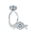 A.Jaffe Nature Inspired Tulip Halo Diamond Engagement Ring MES560/155