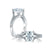 A.Jaffe Classic Split Shank Emerald Center Diamond Engagement Ring MES570/190