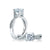 A.Jaffe Twisted Crossover Cushion Cut Diamond Engagement Ring MES575/177