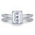 A.Jaffe Emerald Cut Delicate Pavé Peek-A-Boo Halo Diamond Engagement Ring MES677/107