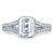 A.Jaffe New York City Skyline Inspired Emerald Cut Pavé Diamond Engagement Ring MES681/222
