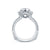 A.Jaffe Floral Halo Emerald Cut Split Shank Pavé Diamond Engagement Ring MES683/247