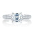 A.Jaffe Modern Vintage Micro Pave Asscher Cut Diamond Quilted Engagement Ring MES753Q/126