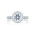 A.Jaffe Floral Inspired Hand Set Pave Diamond Halo Quilted Engagement Ring MES757Q/175