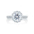 A.Jaffe Floral Inspired Hand Set Pave Diamond Halo Quilted Engagement Ring MES757Q/175