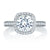 A.Jaffe Exquisite Gallery Cushion Halo Diamond Engagement Ring MES761/212