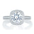 A.Jaffe Two Tone Sophisticated Cushion Halo Diamond Quilted Engagement Ring MES762Q/204