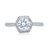 A.Jaffe Hexagon Halo Diamond Engagement Ring MES827/127