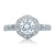 A.Jaffe Floral Halo Alternating Diamond Shank Engagement Ring MES828/131