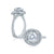 A.Jaffe Continuous Double Halo Pavé Diamond Engagement Ring MES857/145
