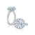 A.Jaffe Large Melee Halo with Cushion Center Diamond Engagement Ring MES864/279